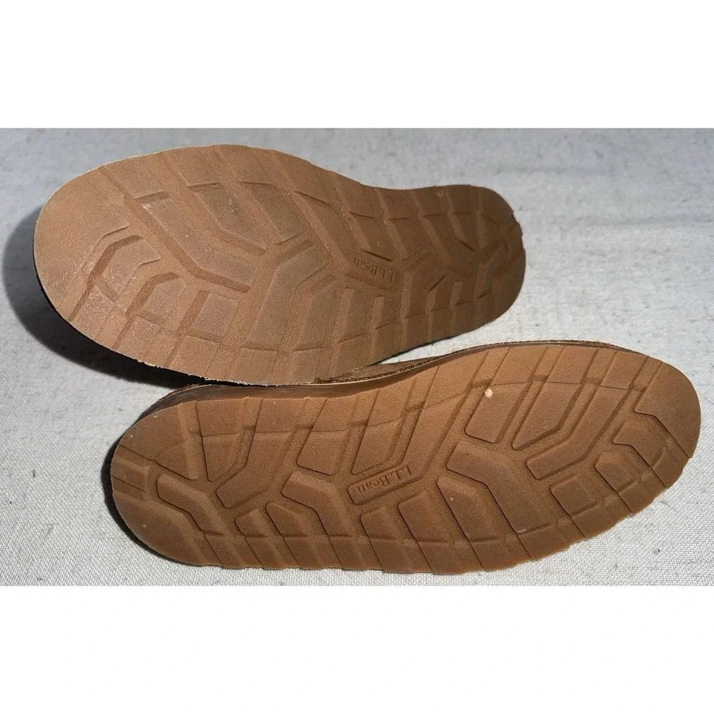 LL‎ Bean Stonington Slip On Shoes Women's 7 Nubuck Soft Brown Leather Loafer - Picture 7 of 8
